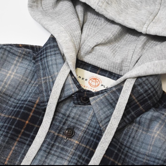 Free Planet men's hooded shirt - Picture 3 of 14